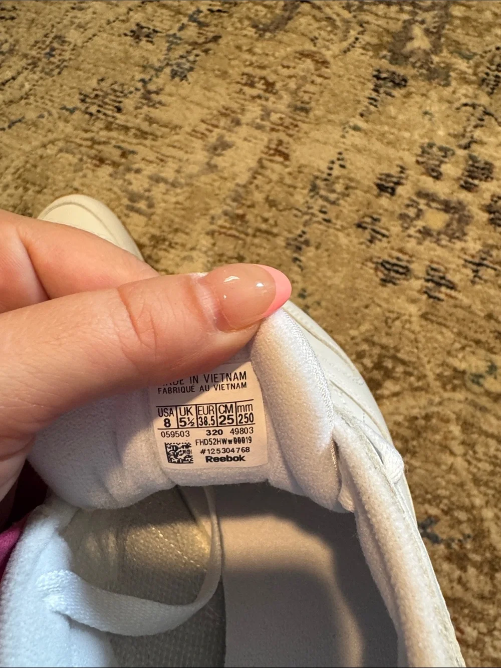 Reebok classic gum sole sneakers